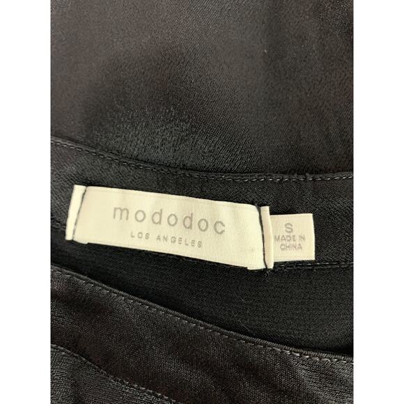 Small mododoc los angeles Black Button Up Shirt Womens Silky - Picture 8 of 10